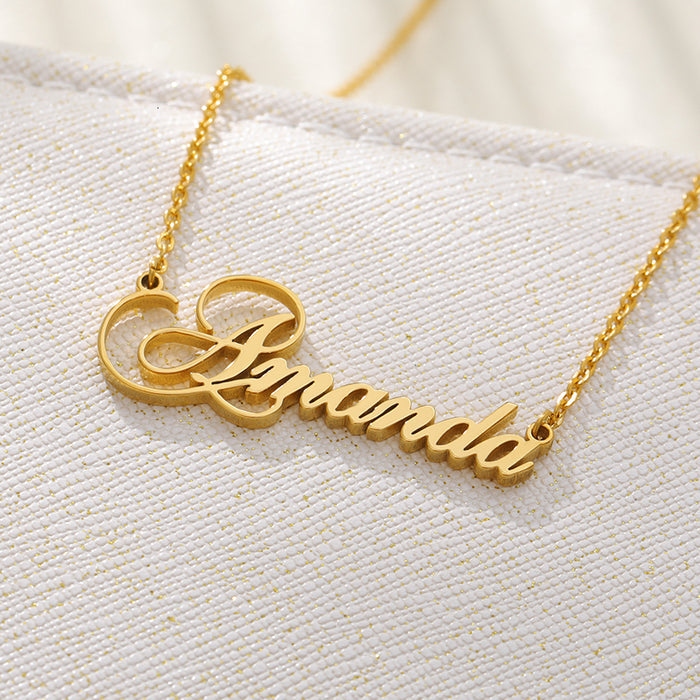 Personalized Cursive Name Necklace #0028