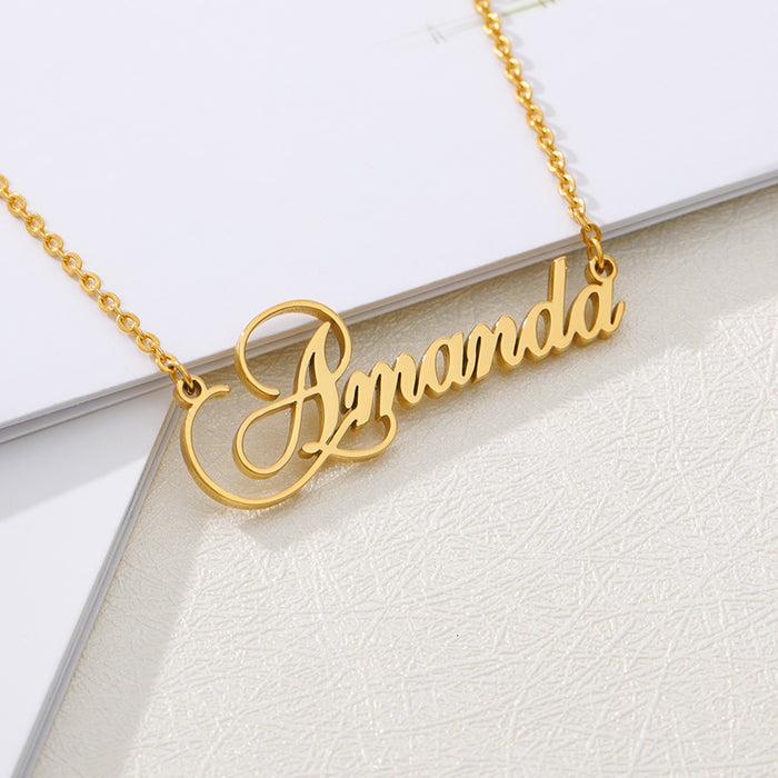 Personalized Cursive Name Necklace #0028