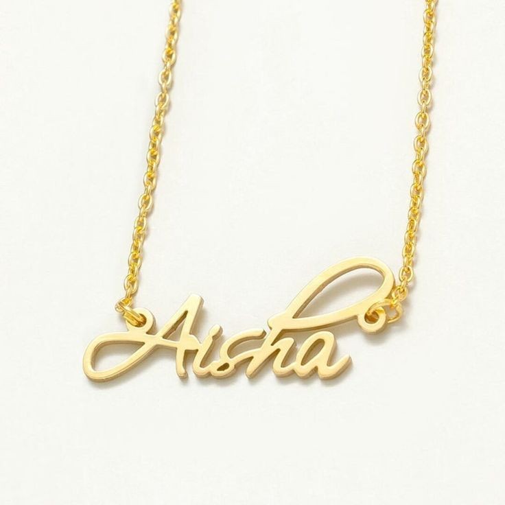 Personalized Scriptina Name Necklace #005