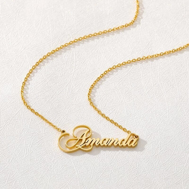 Personalized Cursive Name Necklace #0028